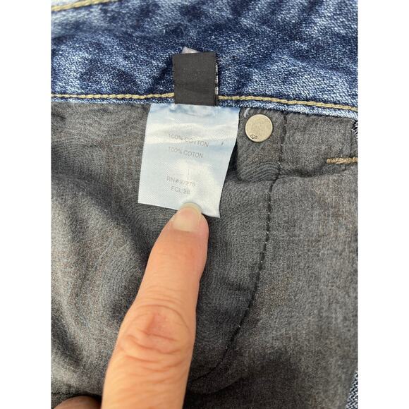 Fox Denim Plan B Jeans Male Size 34 Blue Baggy Wide Leg Detailed Hardware - Picture 16 of 16